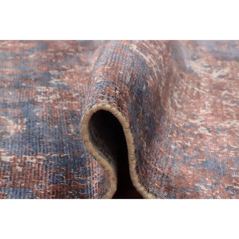 Hand Knotted Oriental Viscose Silk Carpet Modern All-Over Oranges & Rust Abstract Area Rug - 5' 11'' X 3' 11''