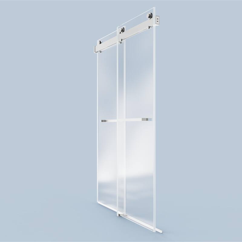 56-60"W x 76"H Frameless Double Sliding Shower Door
