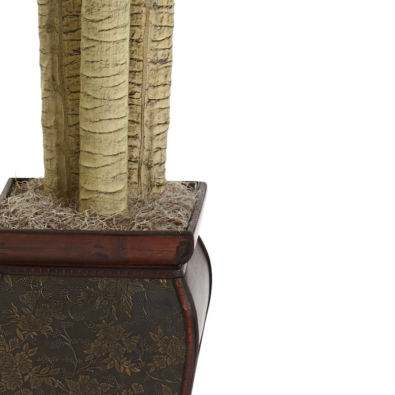 Silk Dracaena Plant 4.5Ft Tall, Cornstalk Indoor Tree with Vase, Realistic Green Home Decor - 4.5ft.