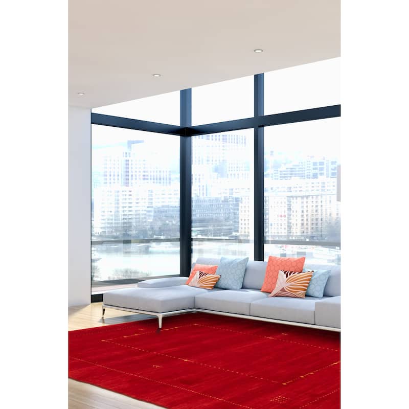 Kashkuli Gabbeh Red Rug 4'8" x 6'7" - 4'8 x 6'7