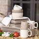 preview thumbnail 2 of 7, HiEnd Accents Savannah Ceramic Floral Damask Dinnerware Set, 16PC