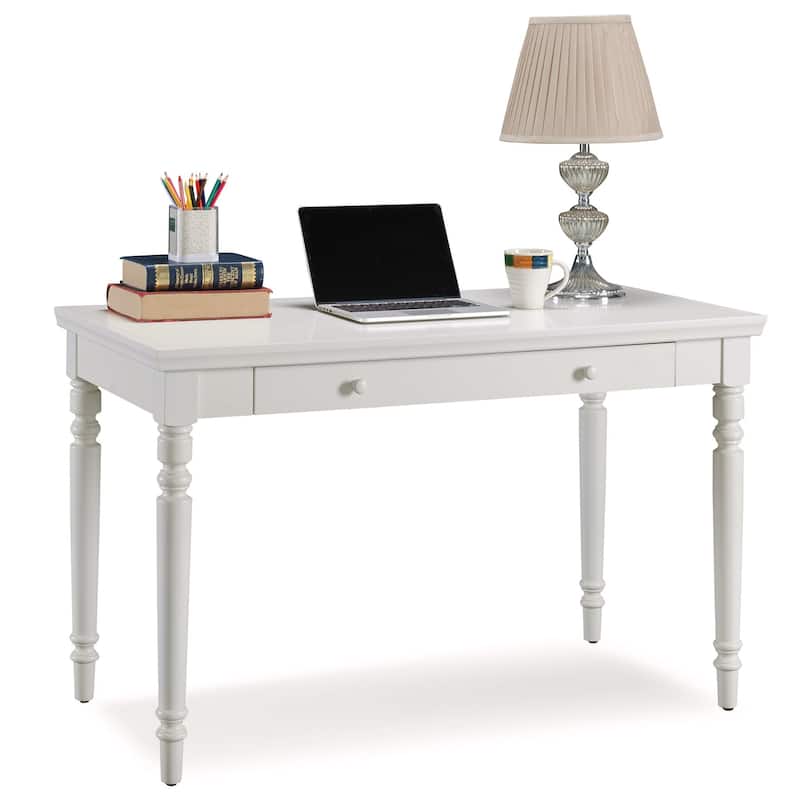Leick Home Farmhouse Oak Turned Leg Drop Front Keyboard Laptop Desk
