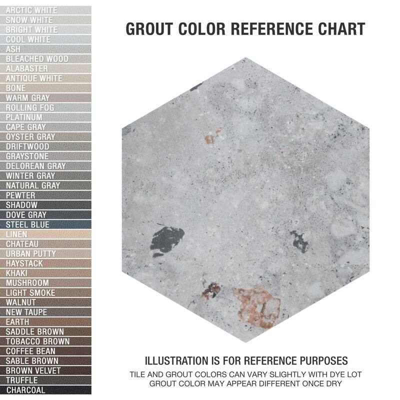 Merola Tile Recycle Hex River Multicolor 8-1/2" x 9-7/8" Porcelain Floor and Wall Tile
