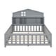 preview thumbnail 16 of 40, Full Size Wood Floor Bed w/ Bookcases ,Guard Rails,Storage Headboards