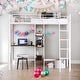 preview thumbnail 11 of 16, Twin Size Loft Bed And Built-in Desk And Shelves for Home