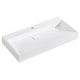 preview thumbnail 5 of 32, Vera Rectangular White Composite Stone Console Bathroom Vanity Sink 35.4"L x 18.1"W - White Granite Stone