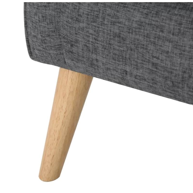 Classic Fabric Upholstered Tufted Loveseat with Rolled Arms