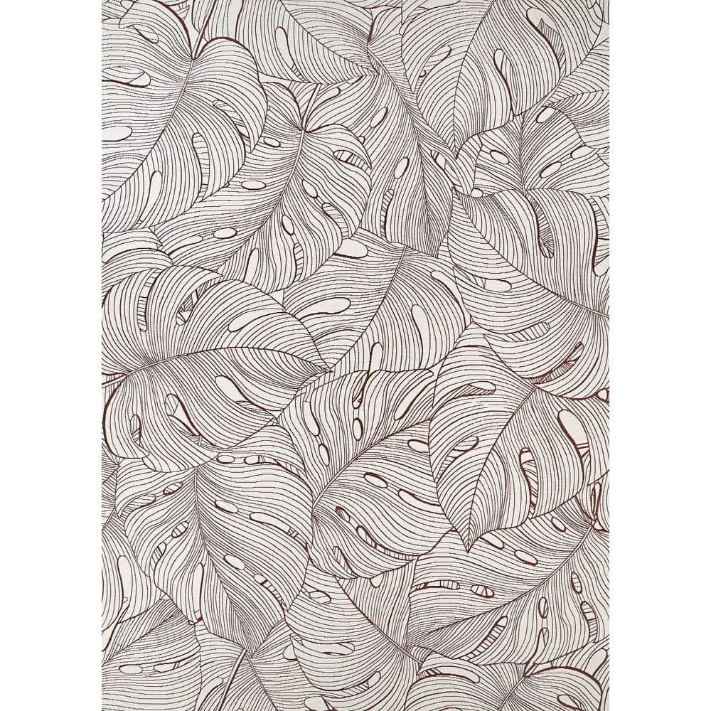 Dream Decor Rugs Juniper Monstera Indoor Outdoor Area Rug