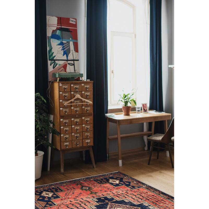 ECARPETGALLERY Hand-knotted Antalya Vintage Dark Copper Wool Rug - 4'8 x 6'0