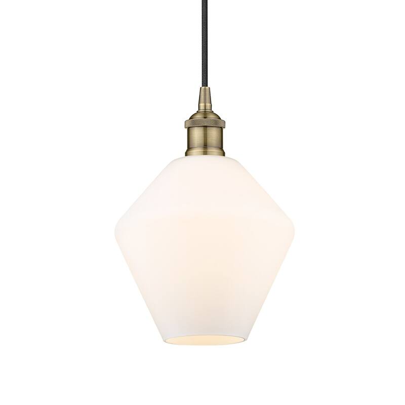 Innovations Lighting 616-1P-11-8 Cindyrella Pendant Cindyrella 8" Wide - Antique Brass / Cased Matte White