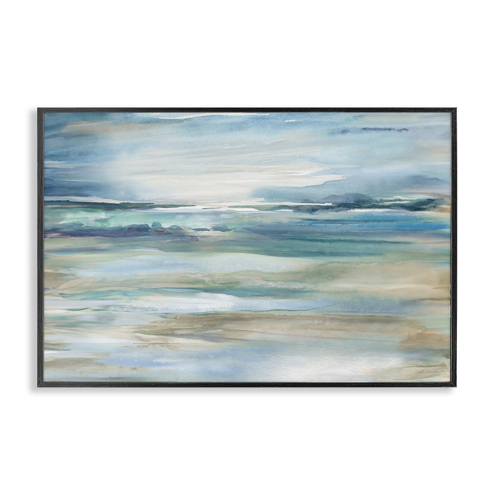 Stupell Gradient Ocean Waves Framed Giclee Art Design By Carol Robinson
