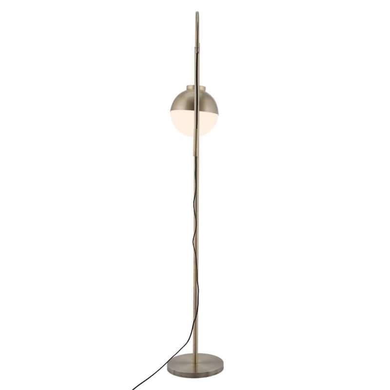69" Bronze Steel Floor Lamp with Globe Shade and Dimmable Feature - 11" x 20.70" x 68.90"