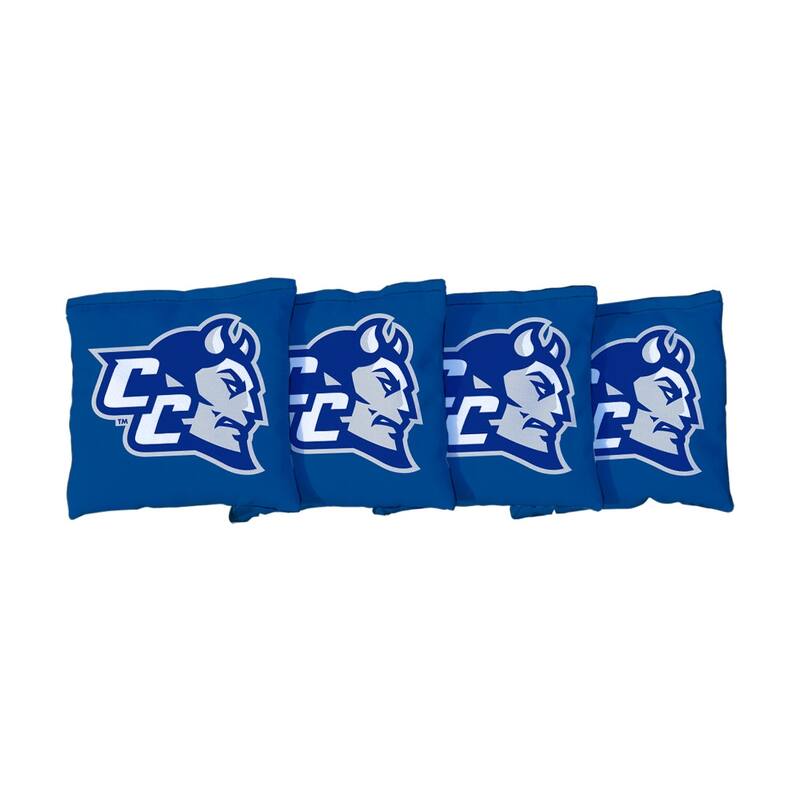 Central Connecticut State University Blue Devils Blue Cornhole Bags - All-Weather Resin Filled