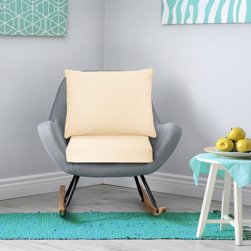 Gymax 2PCS Deep Seat Chair Cushion Pads Set Indoor/Outdoor w/ Rope