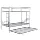 preview thumbnail 18 of 31, Twin over Twin Size Metal Bunk Bed with Trundle