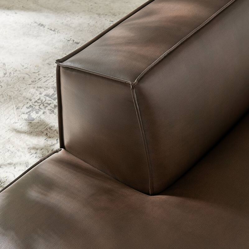 Restore Vegan Leather Left-Facing Armless Modular Chaise