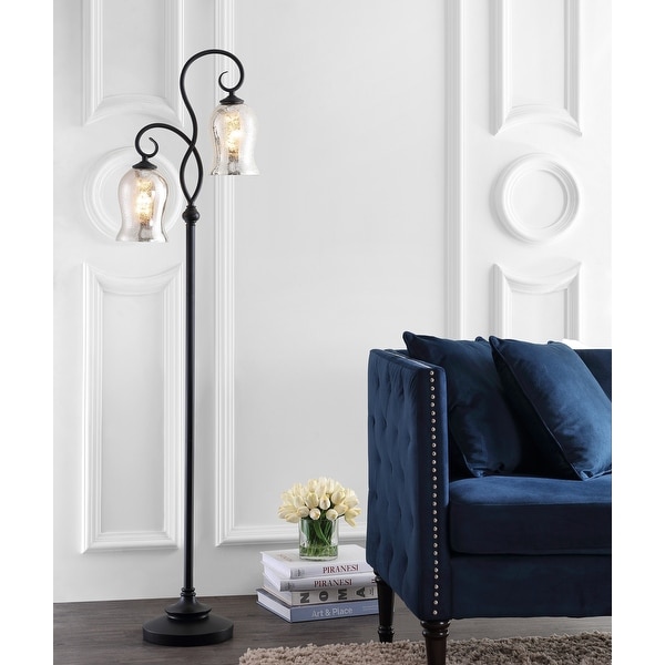 Safavieh Lighting 64-inch Claudia Bronze LED Floor Lamp - 16" x 9.8" x 63.5". Opens flyout.