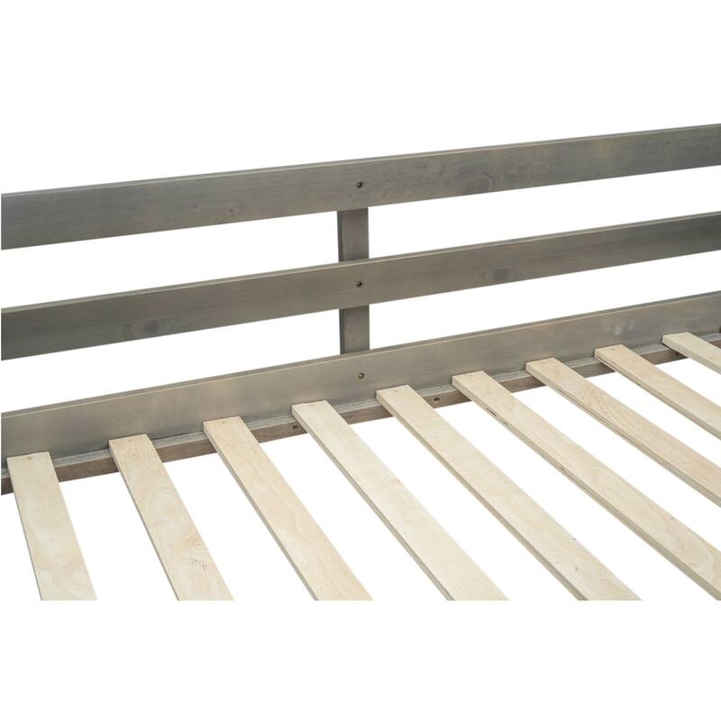 Solid Wood Bunk Bed with Ladder and Fence for Kids, Boys and Girl, Bedroom