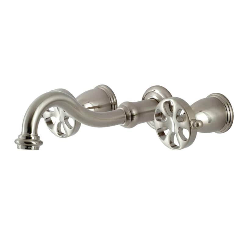 Belknap Two-Handle 3-Hole Wall Mount Bathroom Faucet - Brushed Nickel