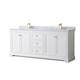 Option White / White Carrara Marble Top / Brushed Gold