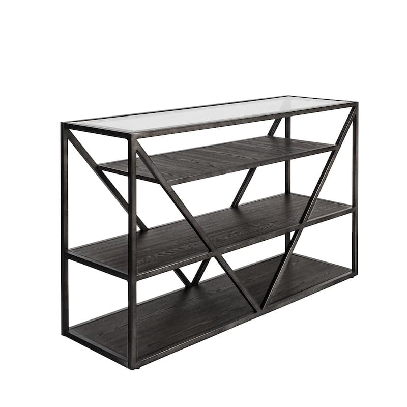 Arista Cobblestone Brown with Grey Dusty Wax Hang-up Sofa Table