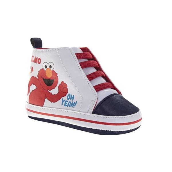 slide 2 of 5, Sesame Street Elmo Infant Sneakers. (Infant/Toddler) 2 - White/Red
