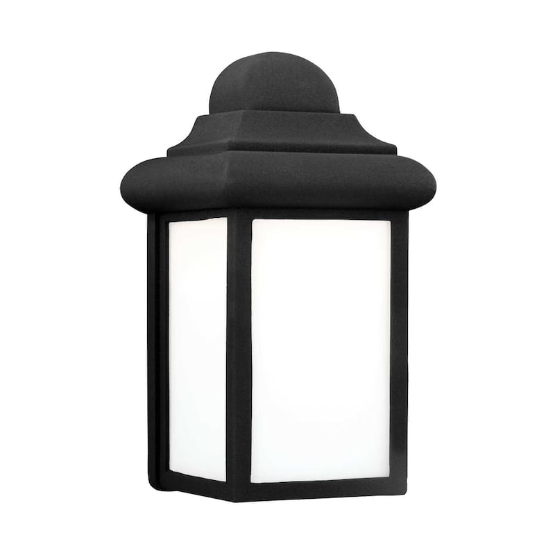 Roseto Kankakee Single Light 9" Tall Outdoor Wall Sconce - Black