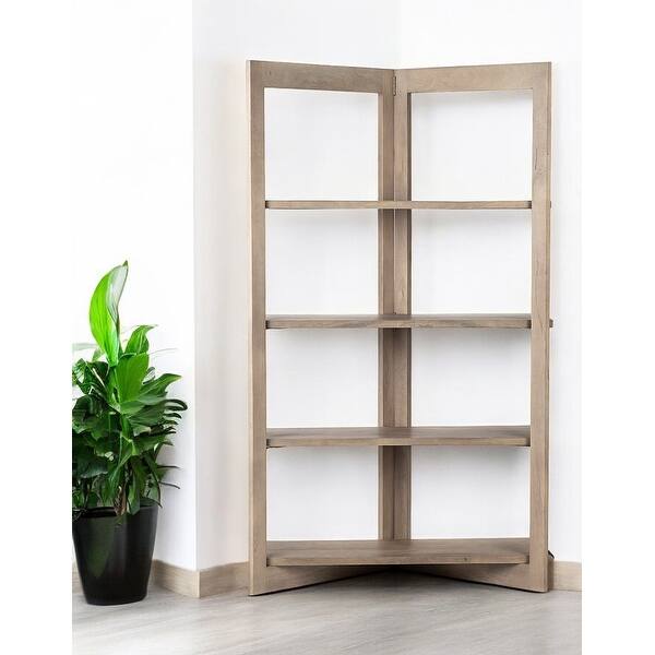 Light Brown Wood Shelving Unit With 4 Shelves Light Brown Wood Shelving Unit With 4 Shelves