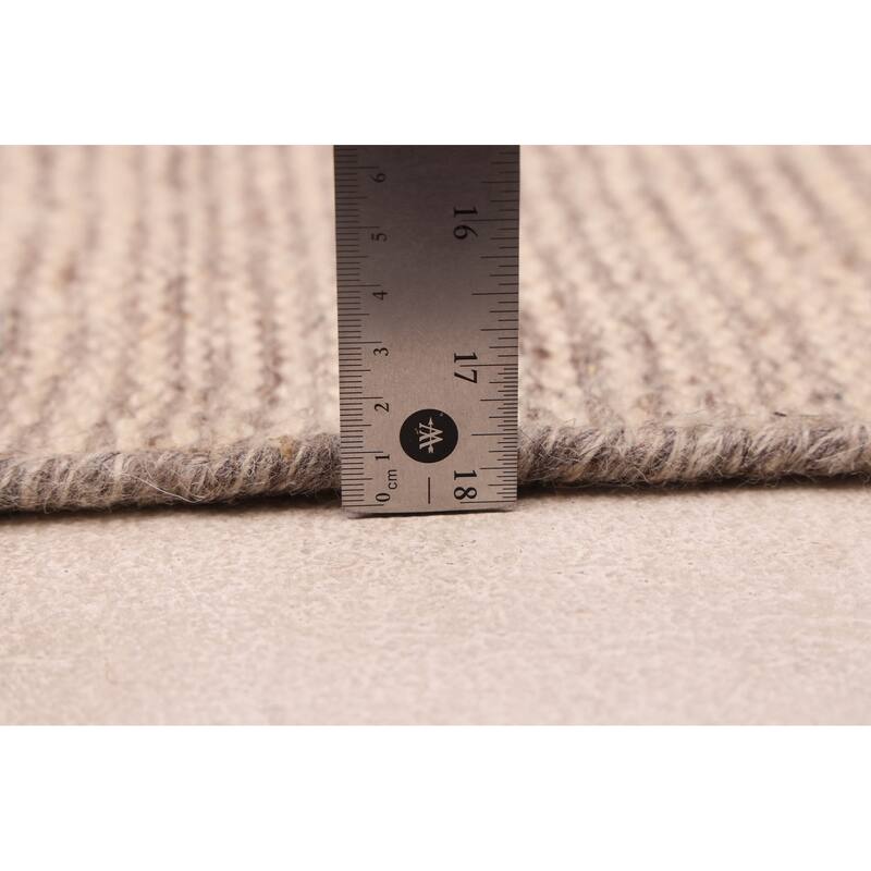 ECARPETGALLERY Hand-knotted Looma Taupe Wool Rug - 7'8 x 10'1