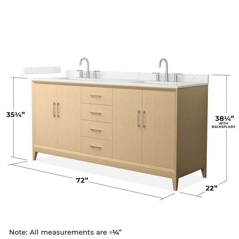 Wyndham Collection WCH7575-72D-QTZ-US3MXX Janna 72" Free Standing