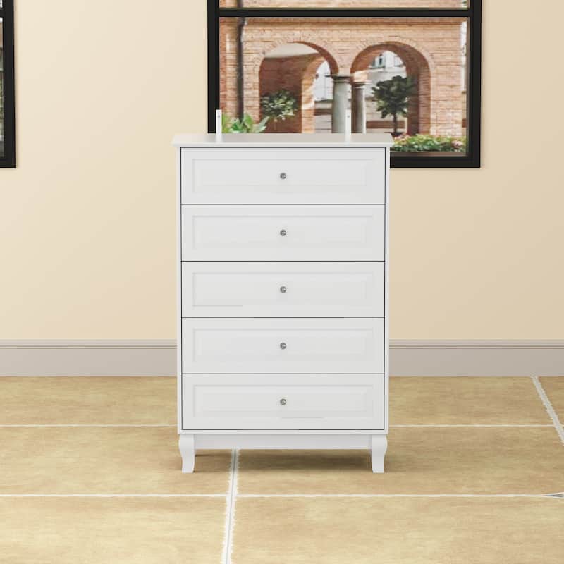 Side Tatble 5 Drawer Dresser Drawer Chest Tall Storage Cabinet