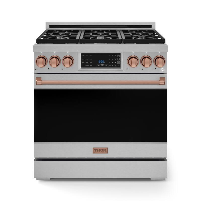 Thor Kitchen RSG36 Gordon Ramsay 6 Cu. Ft. Free Standing Gas Range - Stainless Steel / Rose Gold