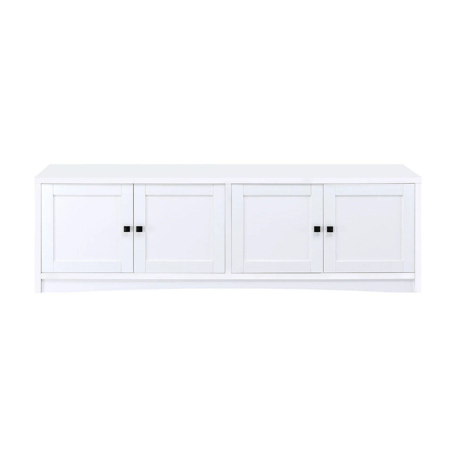 4 Doors Wooden TV Stand with Square Knobs Handles - Bed Bath