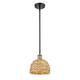 Option Black Antique Brass / Natural Rattan