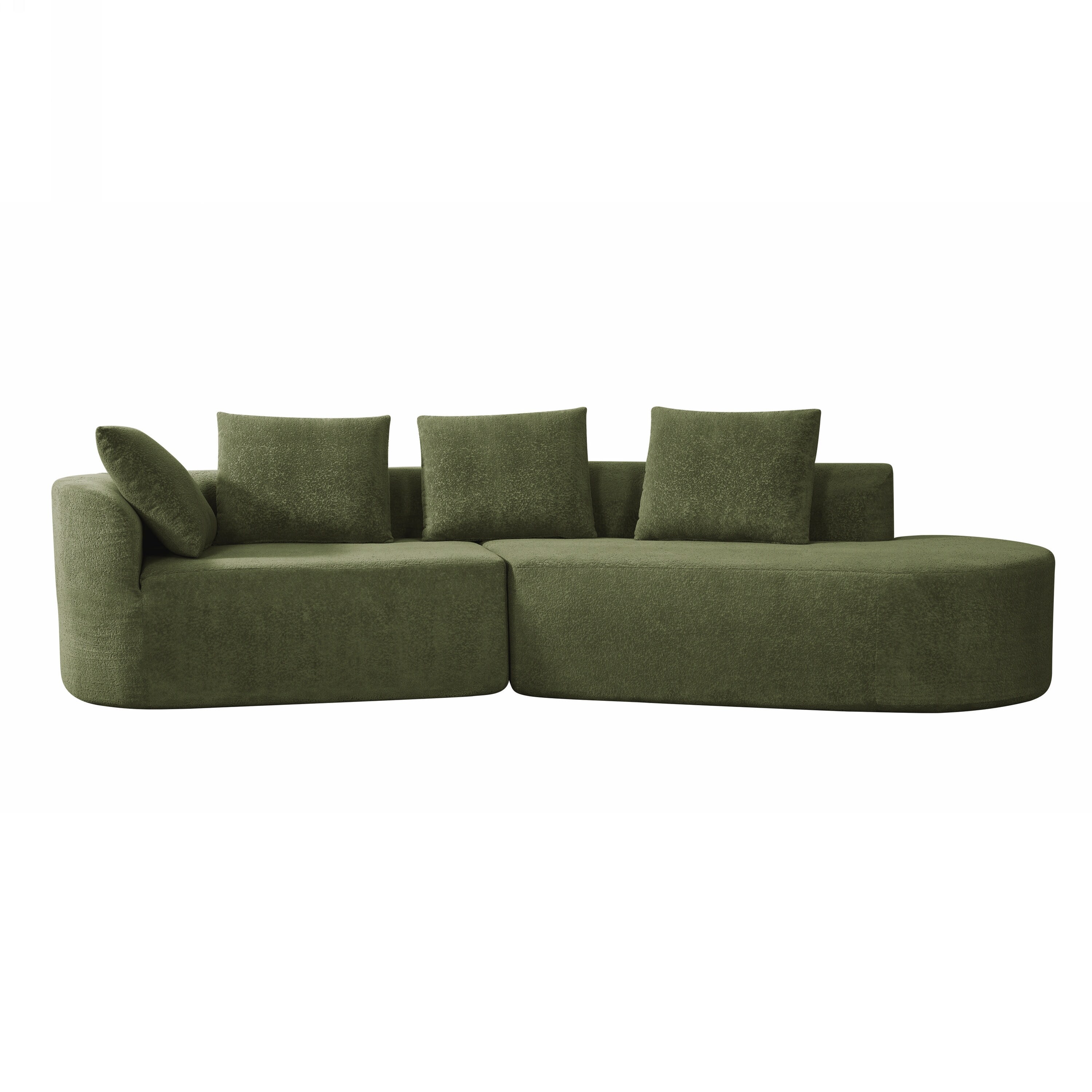 そふぁ 116Inch Curved Sectional Sofa,2 Piece Living Room Modular