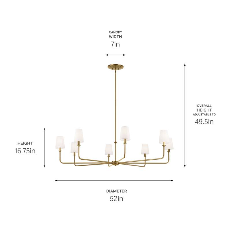 Kichler Lighting Pallas 52 in. 8-Light Chandelier