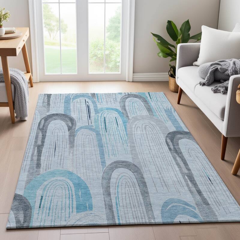 Premium Washable Super Soft Contemporary Imprints Mayfield Rug