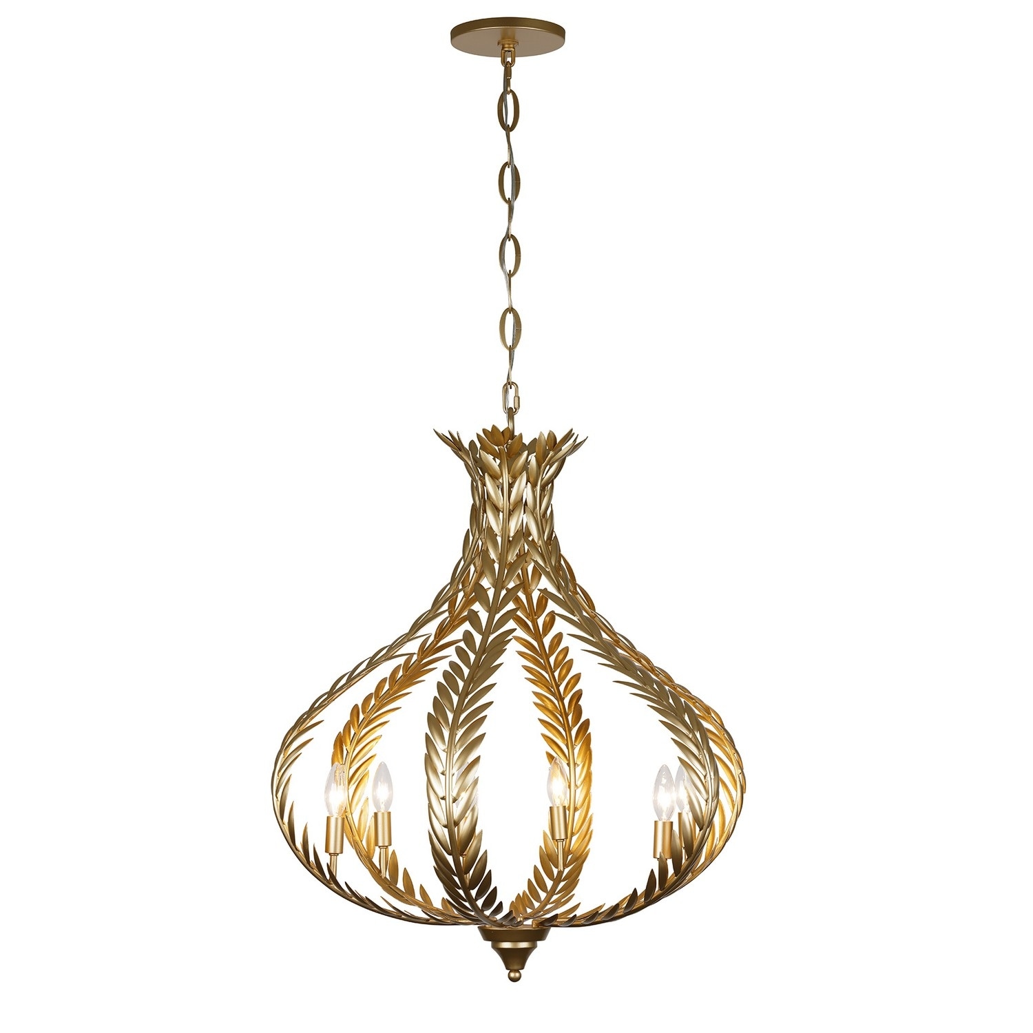 Atlas 6-Light Chandelier in Grecian Gold by Breegan Jane - Grecian Gold