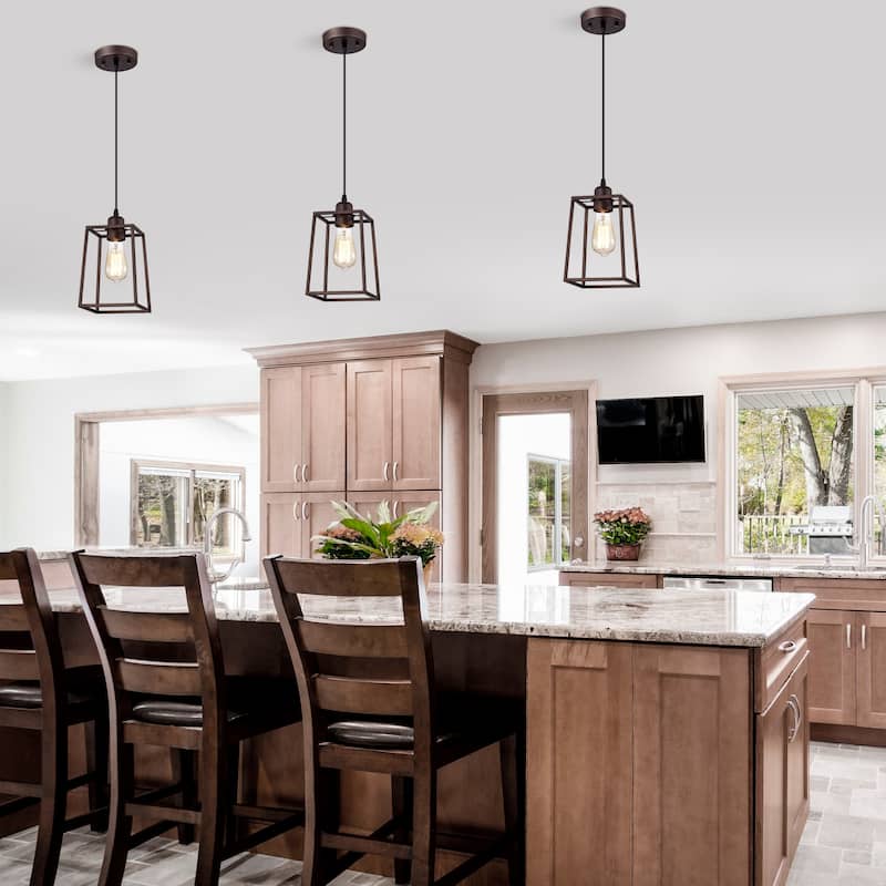 1-light Oil Rubbed Bronze Hanging Pendant