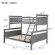 preview thumbnail 4 of 8, Twin Over Full Bunk Bed with Ladder, Safety Guardrail, Grey
