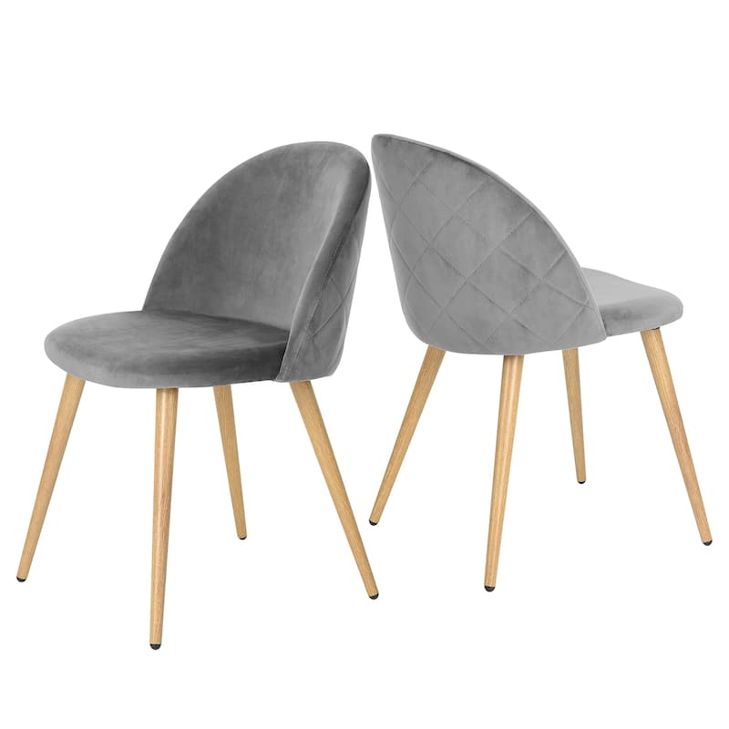 HomyLin Modern Upholstered Fabric Dining Chair Mid Back Armless
