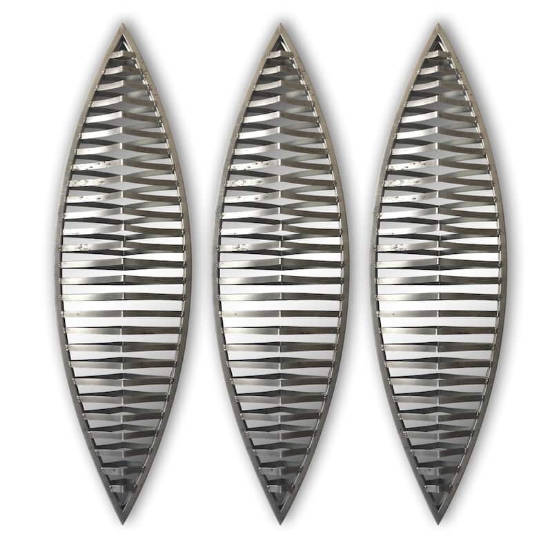 set of 3pcs metal wall decorative mirrors - 9.9*48*4 - 9.9*48*4
