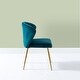 preview thumbnail 63 of 105, Luna Modern Glam Upholstered Tufted Back Side Accent Dining Chair with Small Base by HULALA HOME
