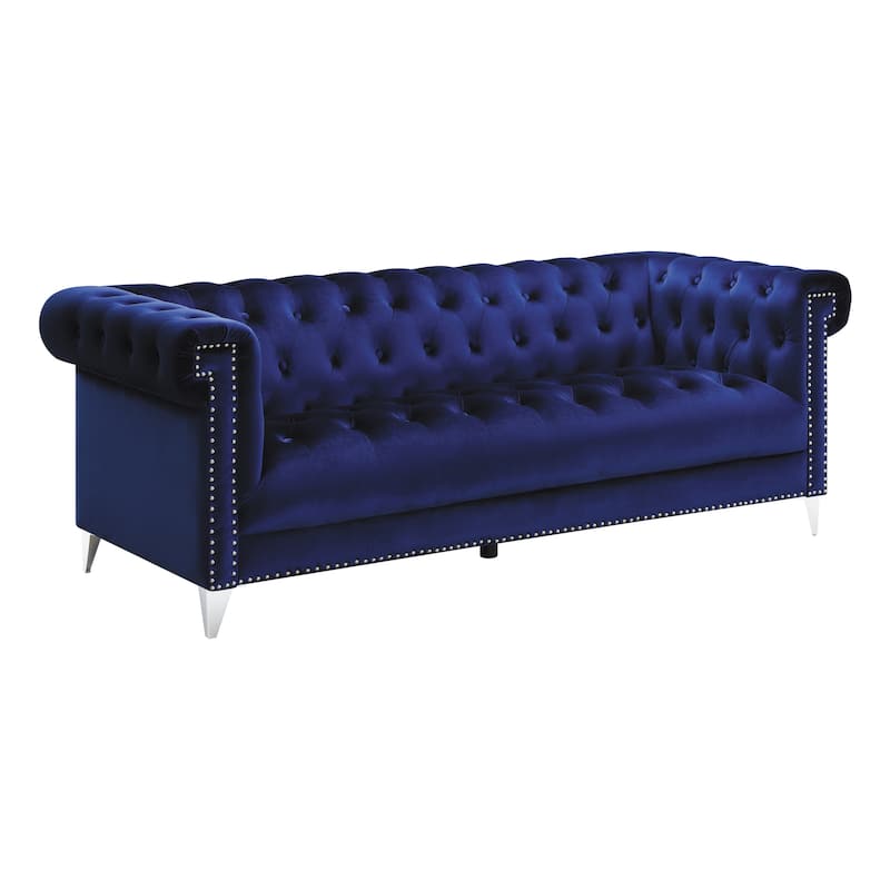 Starlet Blue 3-Piece Tufted Back Living Room Set