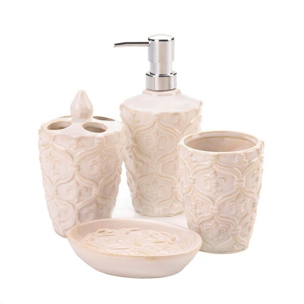 Creative Fleur-De-Lis Bath Accessory Set