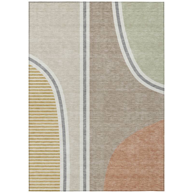 Machine Washable Indoor/ Outdoor Contemporary Keely Chantille Rug