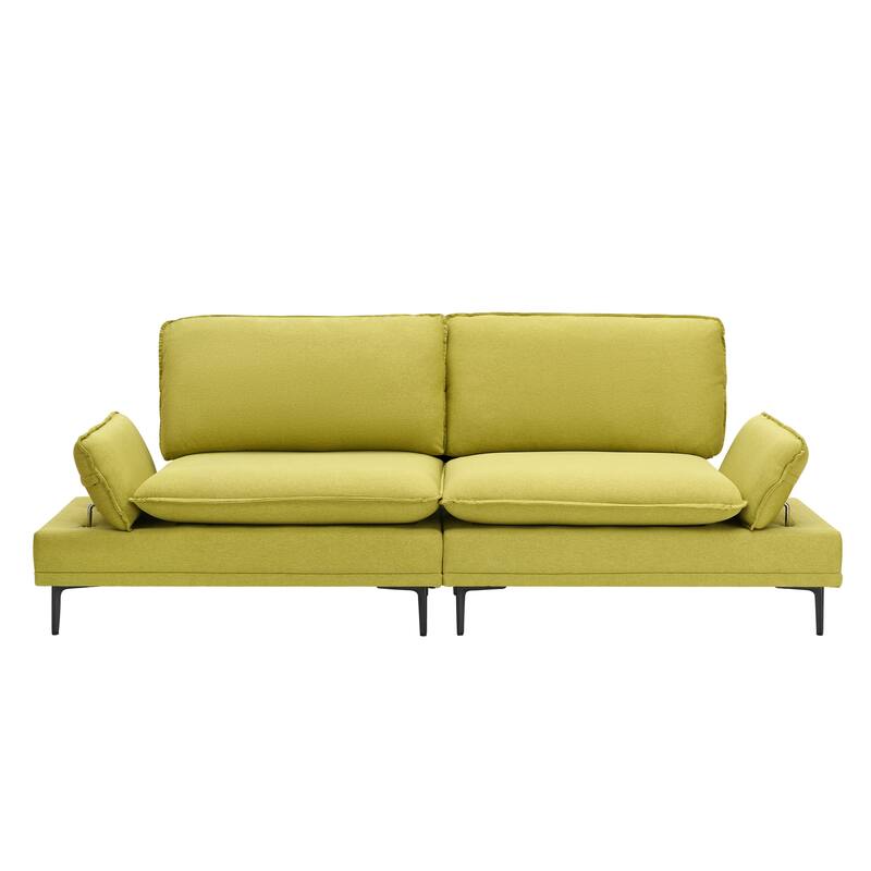 89-inch Polyester Blend Green Sofa for Apartments, Living Rooms and Offices