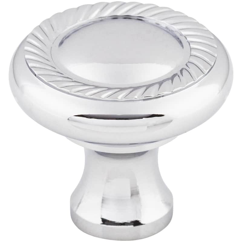 Top Knobs Swirl Cut 1-1/4 Inch Mushroom Cabinet Knob from the Somerset - Polished Chrome