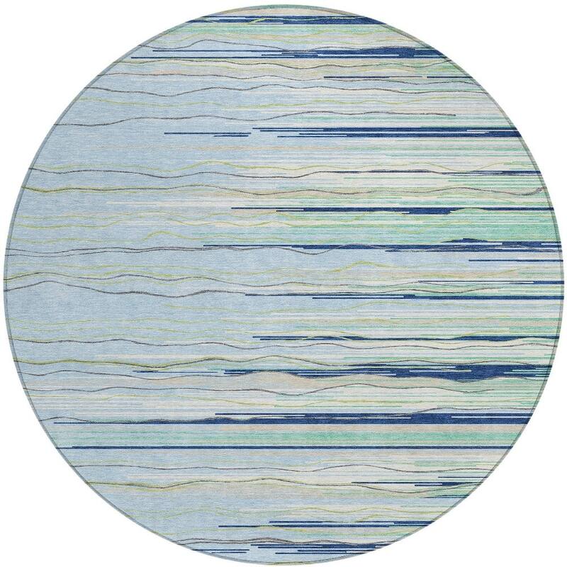 HomeRoots Striped Transitional Rectangle Outdoor Rug