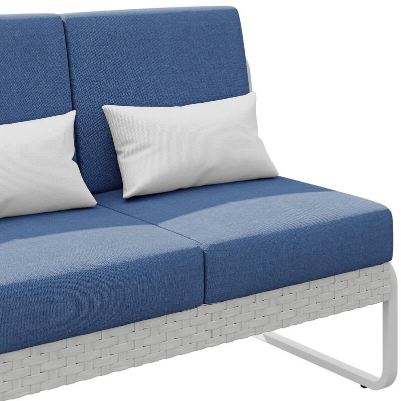 Corvus Akrotiri Outdoor Wicker Armless Loveseat